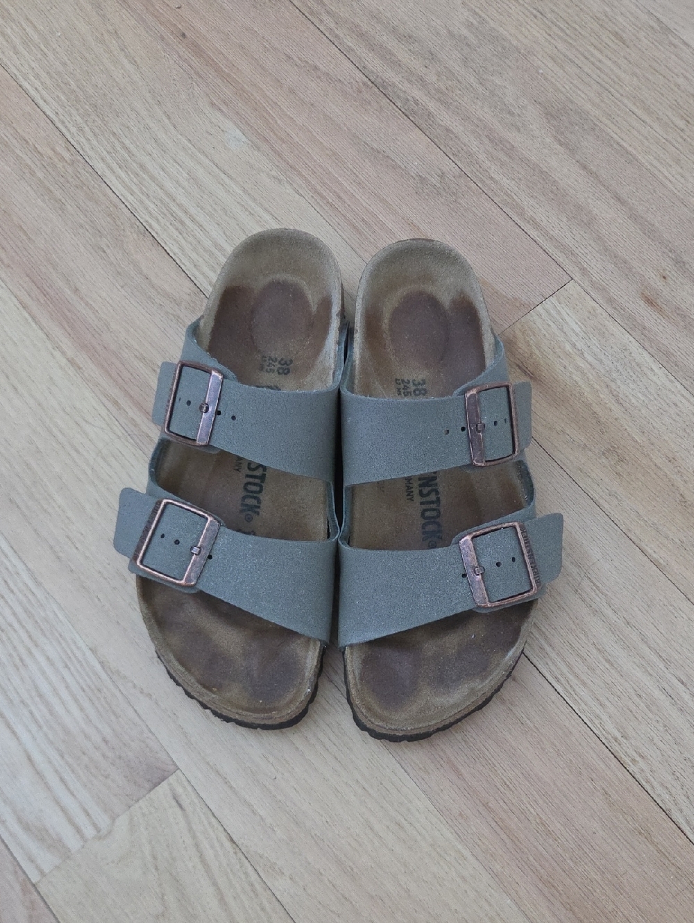 Birkenstock Arizona Two-Strap Sandals in Khaki Green